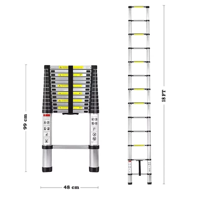 Single Telescopic Ladder 14 steps (18ft)