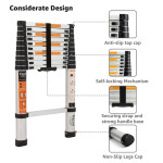 Single Telescopic Ladder 11 steps (10.5ft)