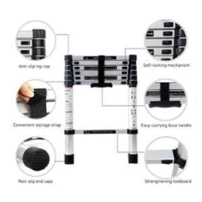 Single Telescopic Ladder 16 steps (21.5ft)