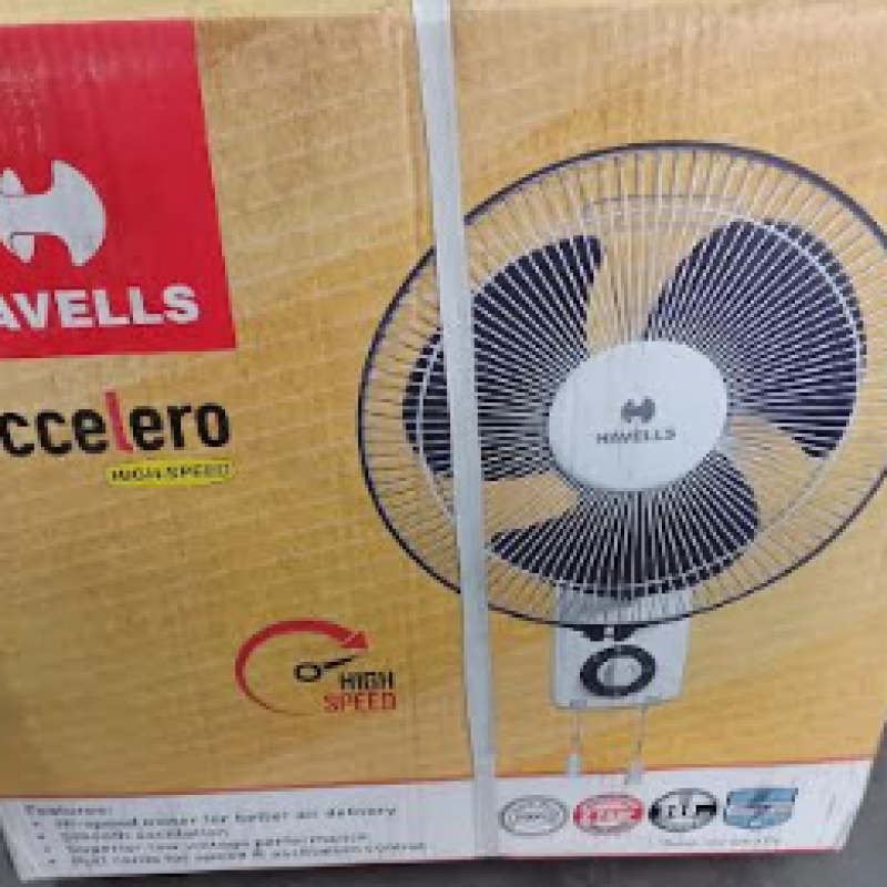 ACCELERO WALL FAN RED 12inch(HAVELLS)