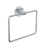JAQUAR TOWEL RING SQUARE WITH ROUND FLANGE - CHROME