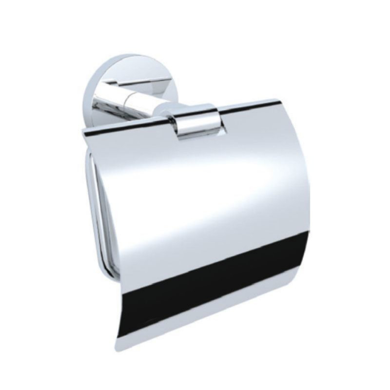 JAQUAR TOILET ROLL HOLDER WITH FLAP - CHROME