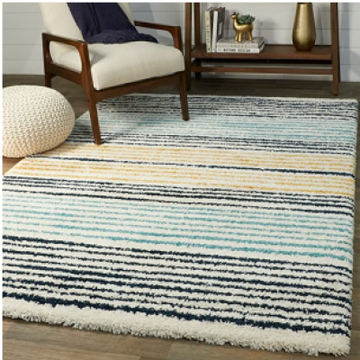 SHAGGY GREEM and BROWN COLOUR MICROFIBER RUGS