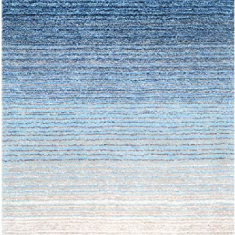 SHAGGY LIGHT BLUE and WHITE COLOUR MICROFIBER RUGS