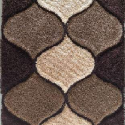 SHAGGY BROWN and BLACK COLOUR MICROFIBER RUGS