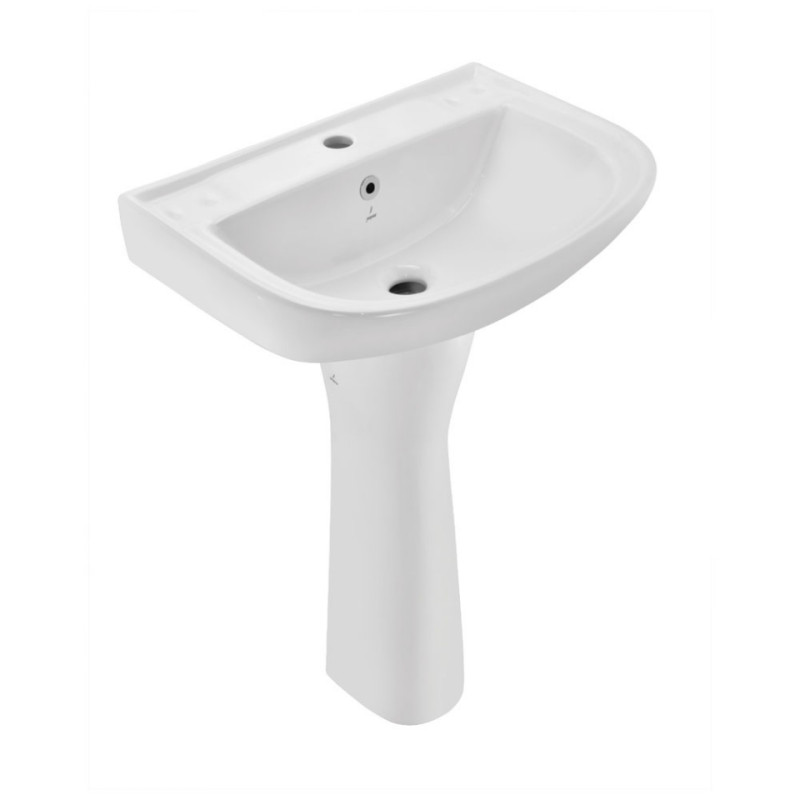 JAQUAR WALL HUNG BASIN WITH FULL PEDESTAL