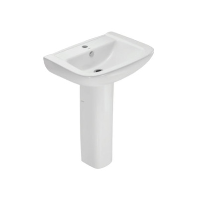 JAQUAR WALL HUNG BASIN WITH FULL PEDESTAL FNS-WHT-40301