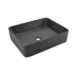 JAQUAR THIN RIM TABLE TOP BASIN - BLACK MATT