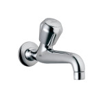 Essco Long Body Bib Cock with Wall Flange and Aerator