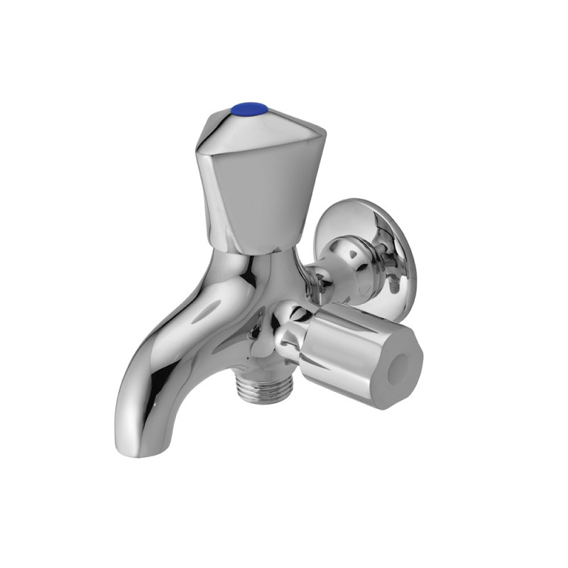 Essco Two Way Bib Cock with Wall Flange