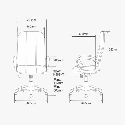 HIGH BACK CHAIR OCH 014 (BLACK)