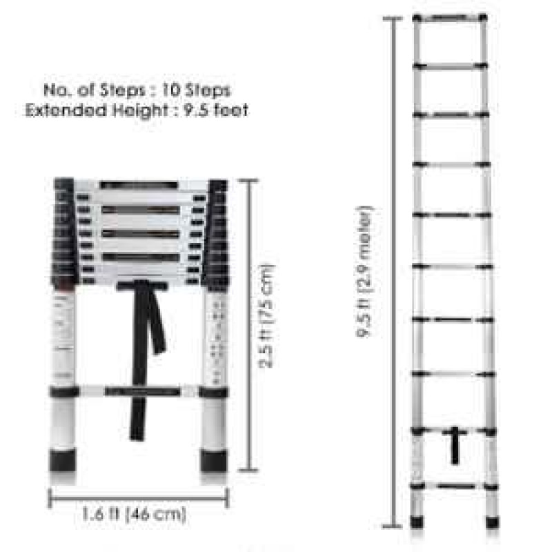 CORVIDS TELESCOPIC LADDER 9.5 FT (10 Step)