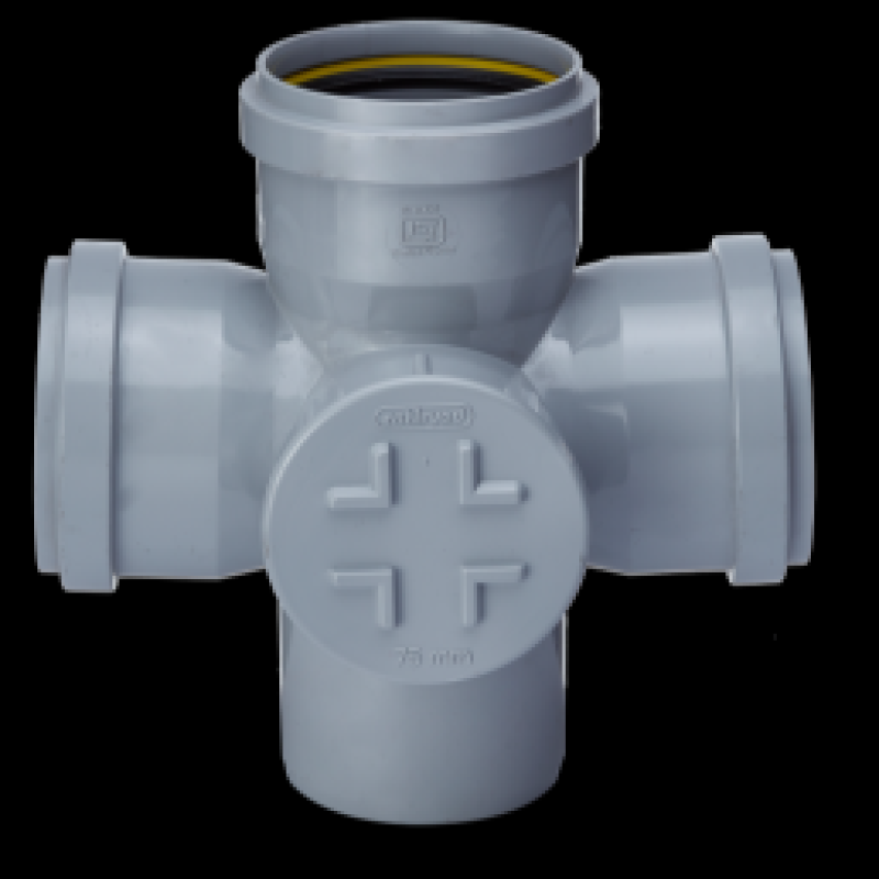 ASHIRVAD 4inch CROSS TEE WITH DOOR - SWR-70001176