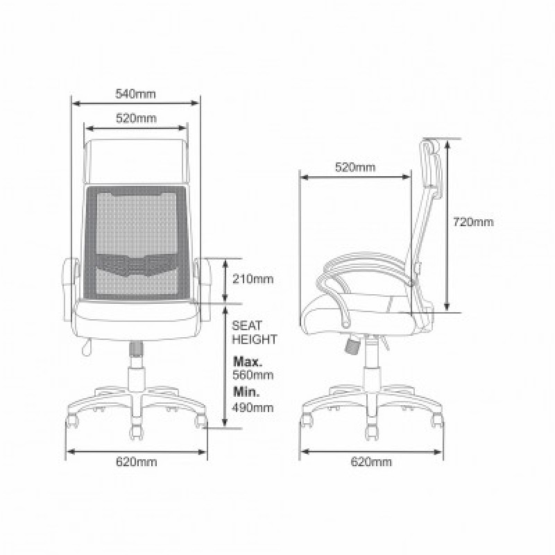 HIGH BACK CHAIR OCH 043 (GREY)