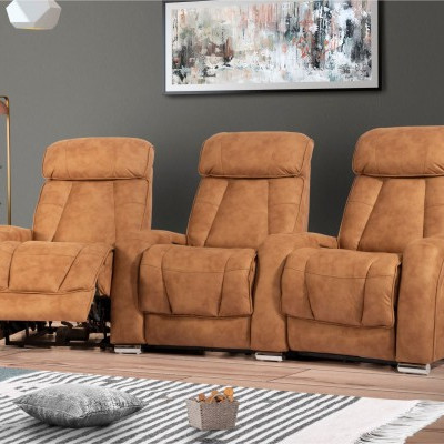 BEVERLLY HOME THEATER SET (Includes 3 electric recliners)