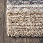 SHAGGY BEIGE &amp; BROWN COLOUR MICROFIBER RUGS