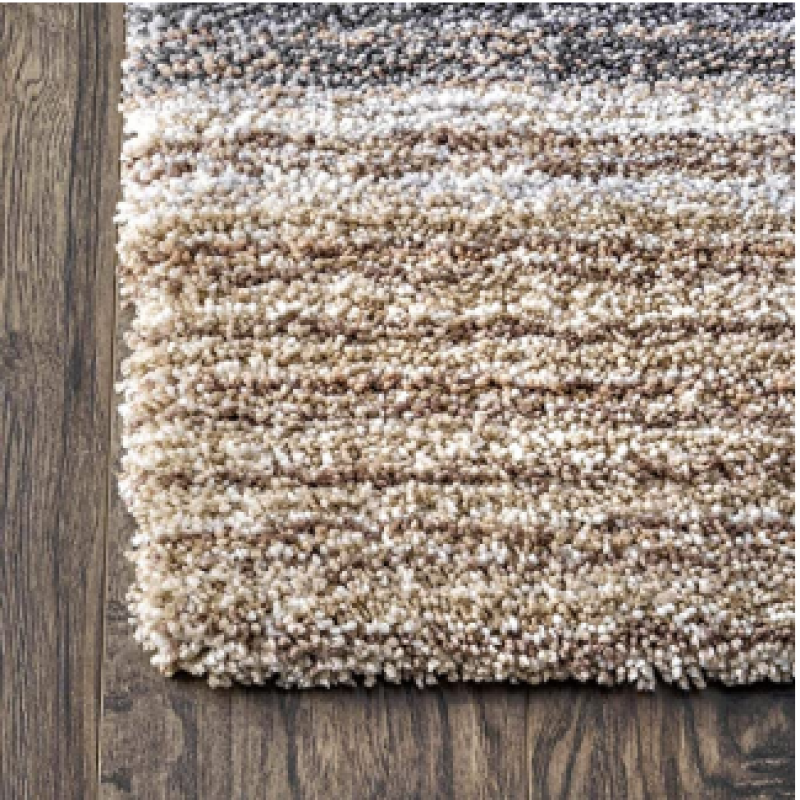 SHAGGY BEIGE &amp; BROWN COLOUR MICROFIBER RUGS