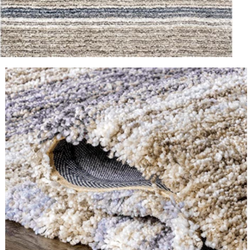 SHAGGY BEIGE &amp; BROWN COLOUR MICROFIBER RUGS