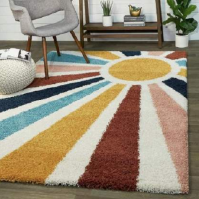 SHAGGY MULTI COLOUR MICROFIBER RUGS