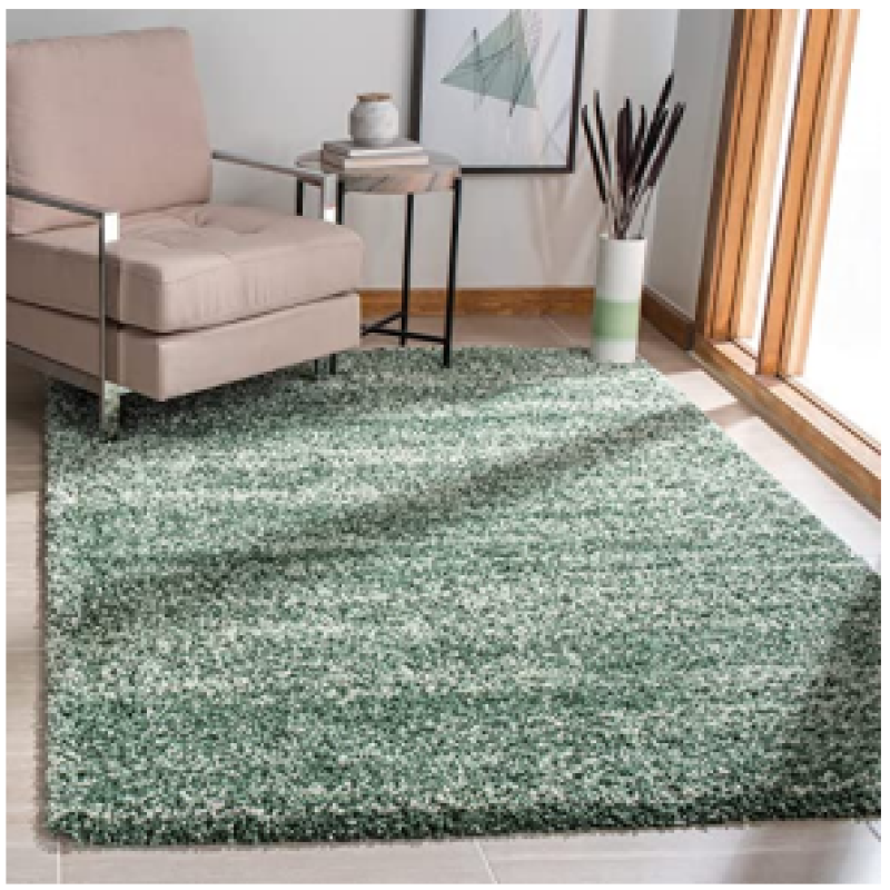 SHAGGY LIGHT GREEN COLOUR MICROFIBER RUGS
