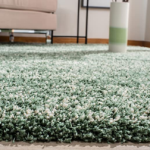SHAGGY LIGHT GREEN COLOUR MICROFIBER RUGS
