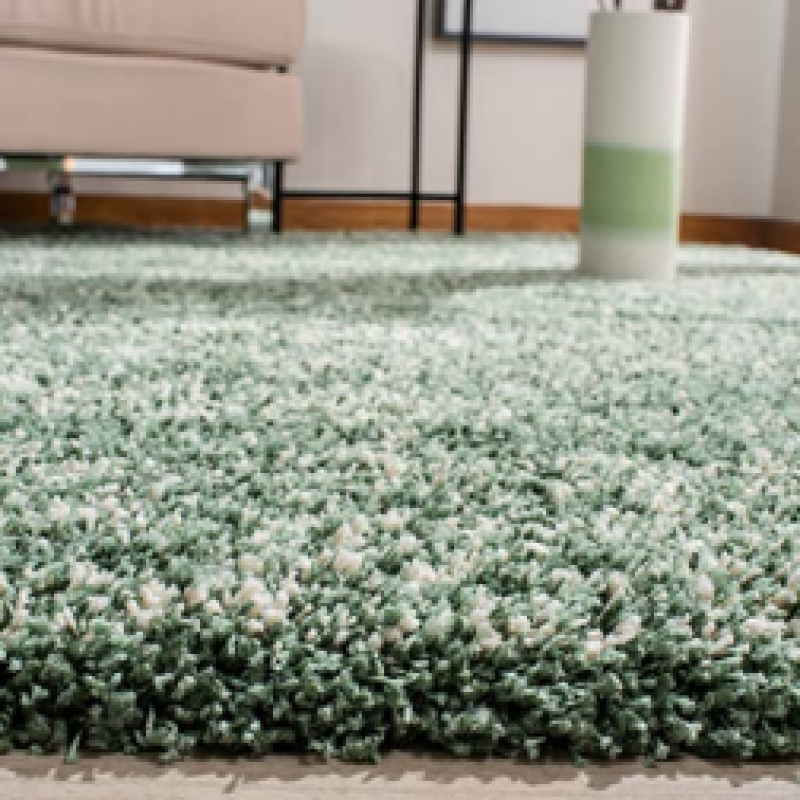 SHAGGY LIGHT GREEN COLOUR MICROFIBER RUGS