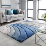 SHAGGY SKY BLUE COLOUR MICROFIBER RUGS