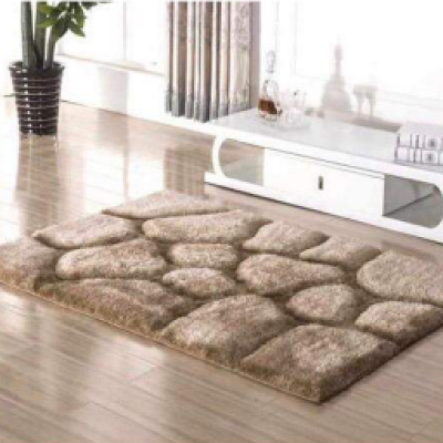 SHAGGY GREY COLOUR MICROFIBER RUGS