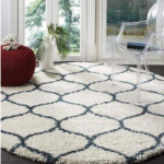SHAGGY WHITE COLOUR MICROFIBER RUGS