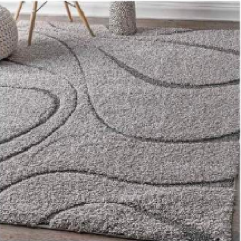 SHAGGY LIGHT GREY COLOUR MICROFIBER RUGS