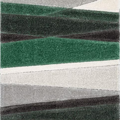 SHAGGY GREEN and BLACK COLOUR MICROFIBER RUGS