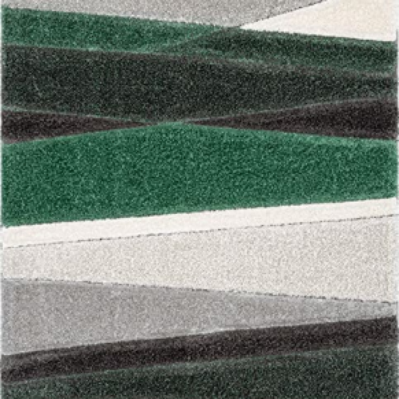SHAGGY GREEN and BLACK COLOUR MICROFIBER RUGS