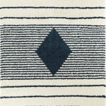 SHAGGY DARK BLUE and WHITE COLOUR MICROFIBER RUGS