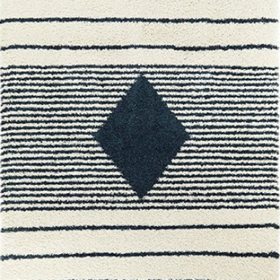 SHAGGY DARK BLUE and WHITE COLOUR MICROFIBER RUGS