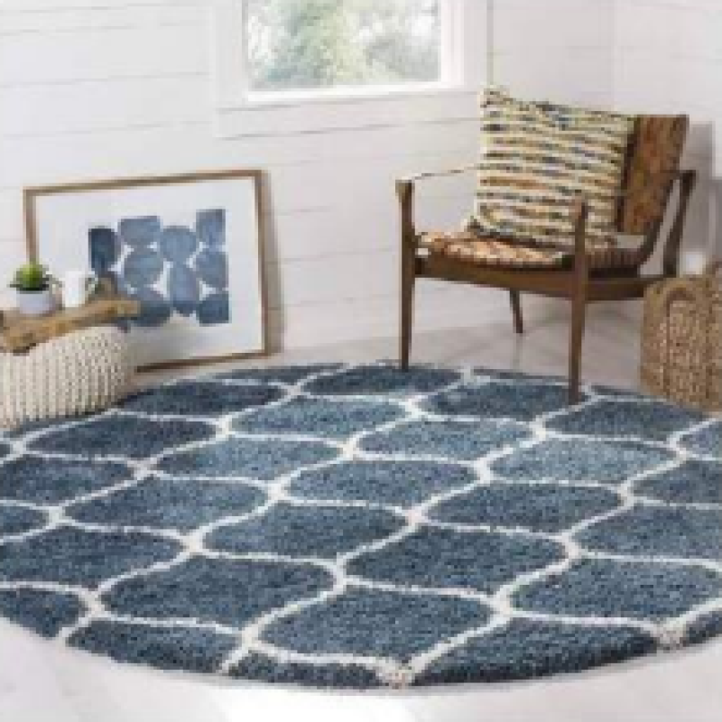 SHAGGY BLUE COLOUR MICROFIBER RUGS