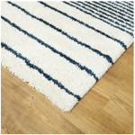 SHAGGY DARK BLUE and WHITE COLOUR MICROFIBER RUGS