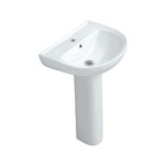 JAQUAR WALL HUNG BASIN WITH FULL PEDESTAL