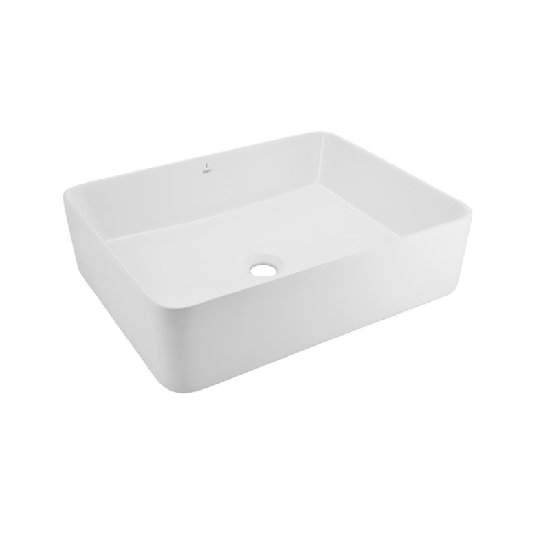 JAQUAR THIN RIM TABLE TOP BASIN - WHITE MATT