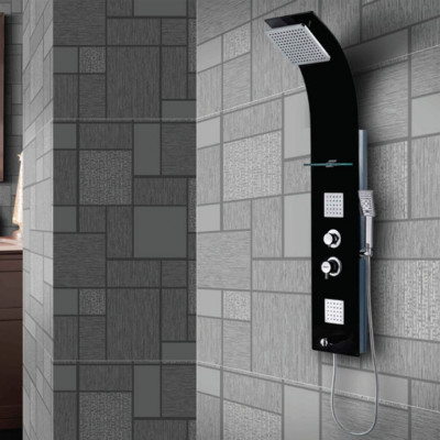 JAQUAR GLASSY- BLACK (Shower Panels)