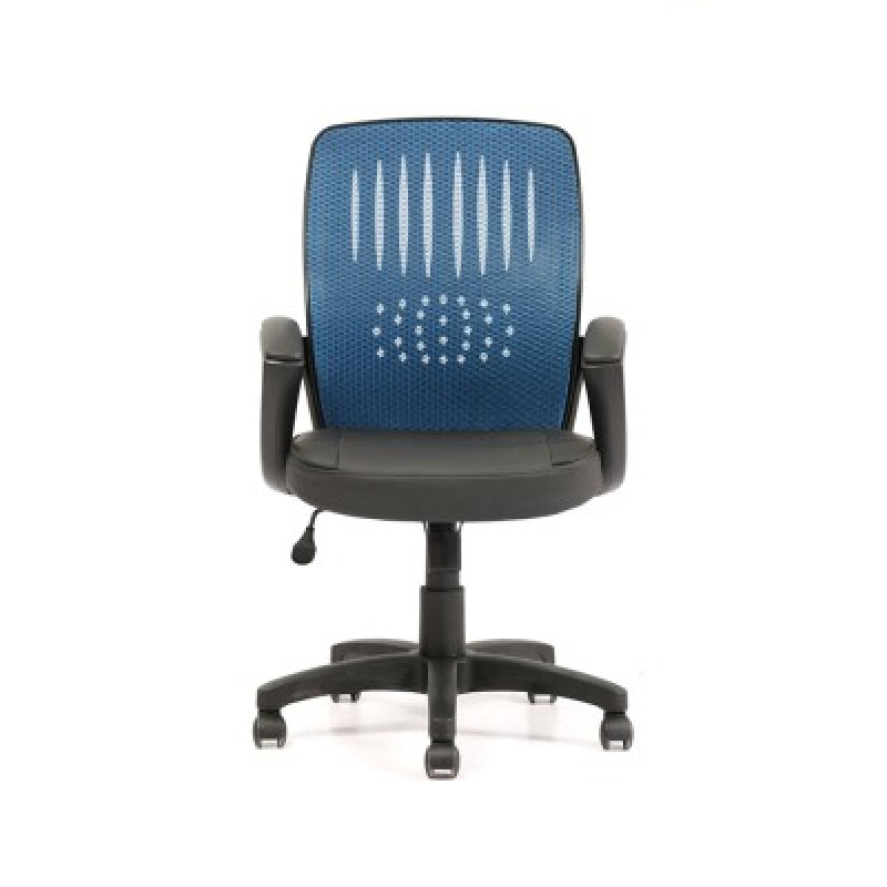 LOW BACK CHAIR OCL 023 (BLACK &amp; BLUE)