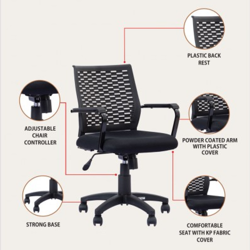 LOW BACK CHAIR OCL 040 (BLACK)