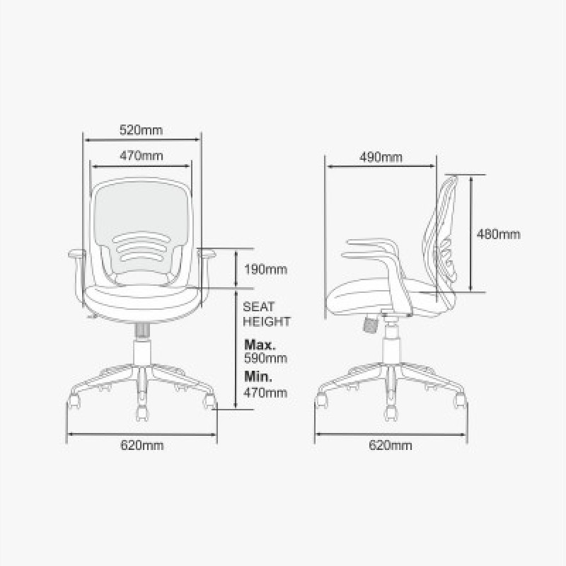 LOW BACK CHAIR OCL 019 (BLACK &amp; MAROON)