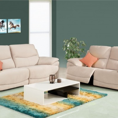 OSLAN RECLINER SOFA (INCLUDES 4 ELECTRIC RECLINERS) (FABRIC)