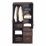 ROSLY 2 DOOR WARDROBE WITH MIRROR