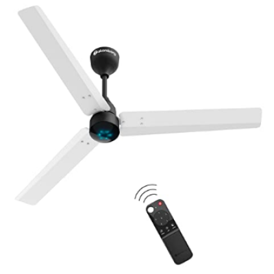 RENESA WHITE &amp; BLACK CEILING FAN (ATOMBERG)