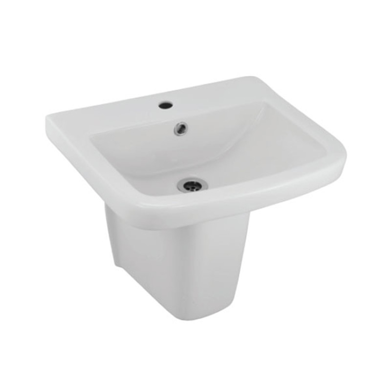 Wall Hung Basin With Half Pedestal